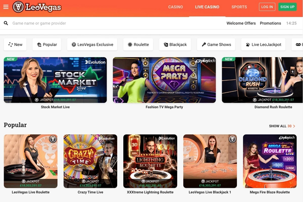 Casino desktop screenshot