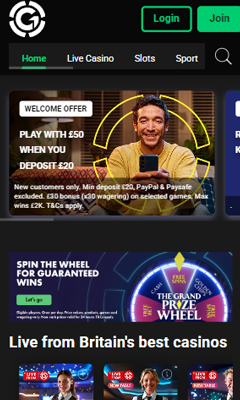 Casino mobile screenshot 1