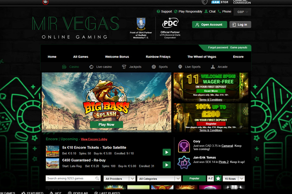 Casino desktop screenshot