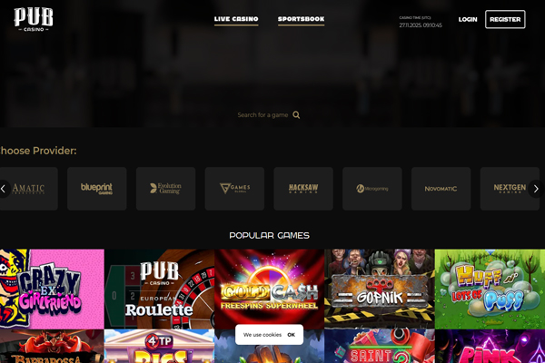 Casino desktop screenshot