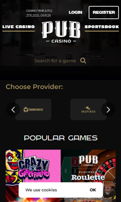 Casino mobile screenshot 1