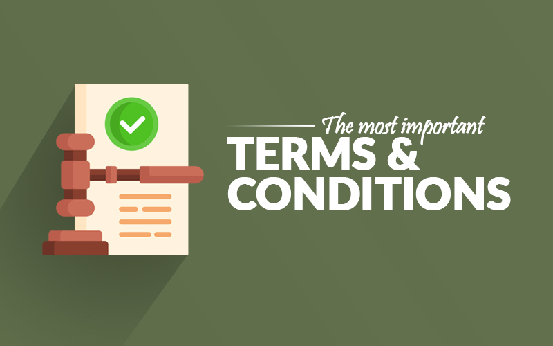 The most important terms and conditions