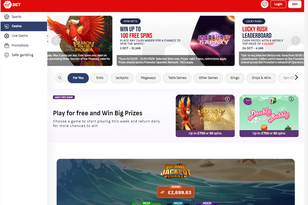 Casino desktop screenshot