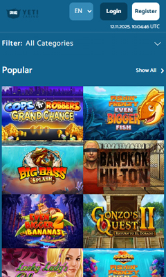 Casino mobile screenshot 1